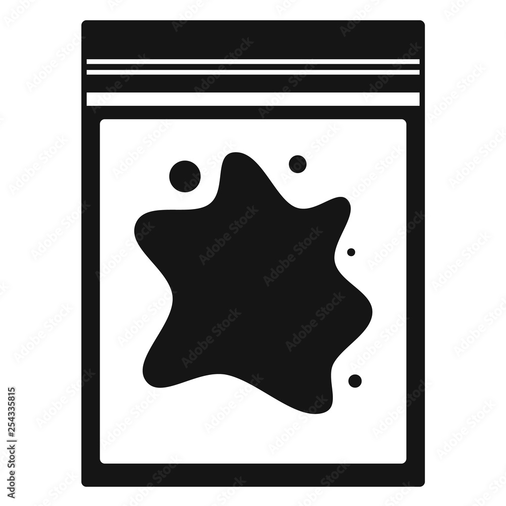 Aufkleber blood package forensic lab icon. simple illustration of blood package forensic lab vector icon for w