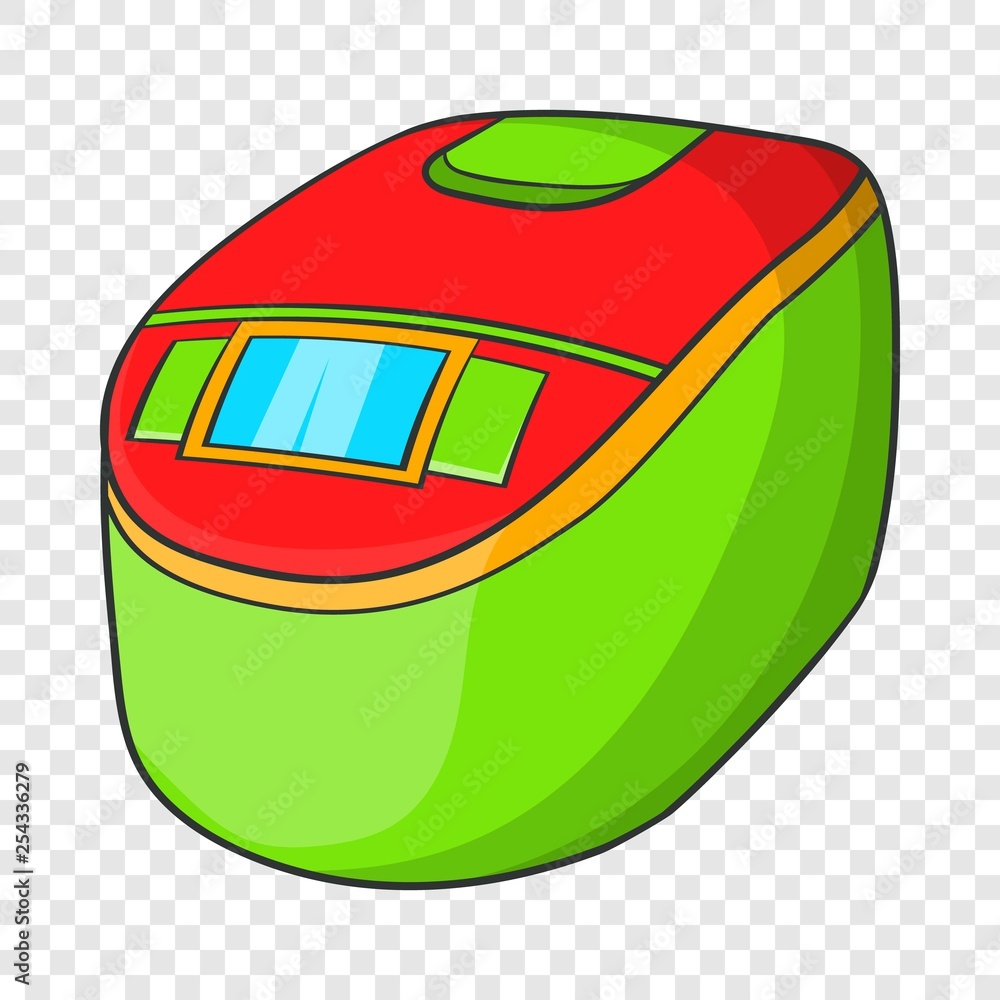Poster slow cooker icon in cartoon style isolated on background for any web design