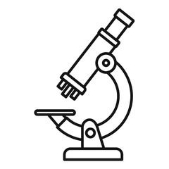 Microscope icon. Outline microscope vector icon for web design isolated on white background