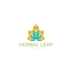 herbal leaf logo