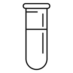 Blood test tube icon. Outline blood test tube vector icon for web design isolated on white background