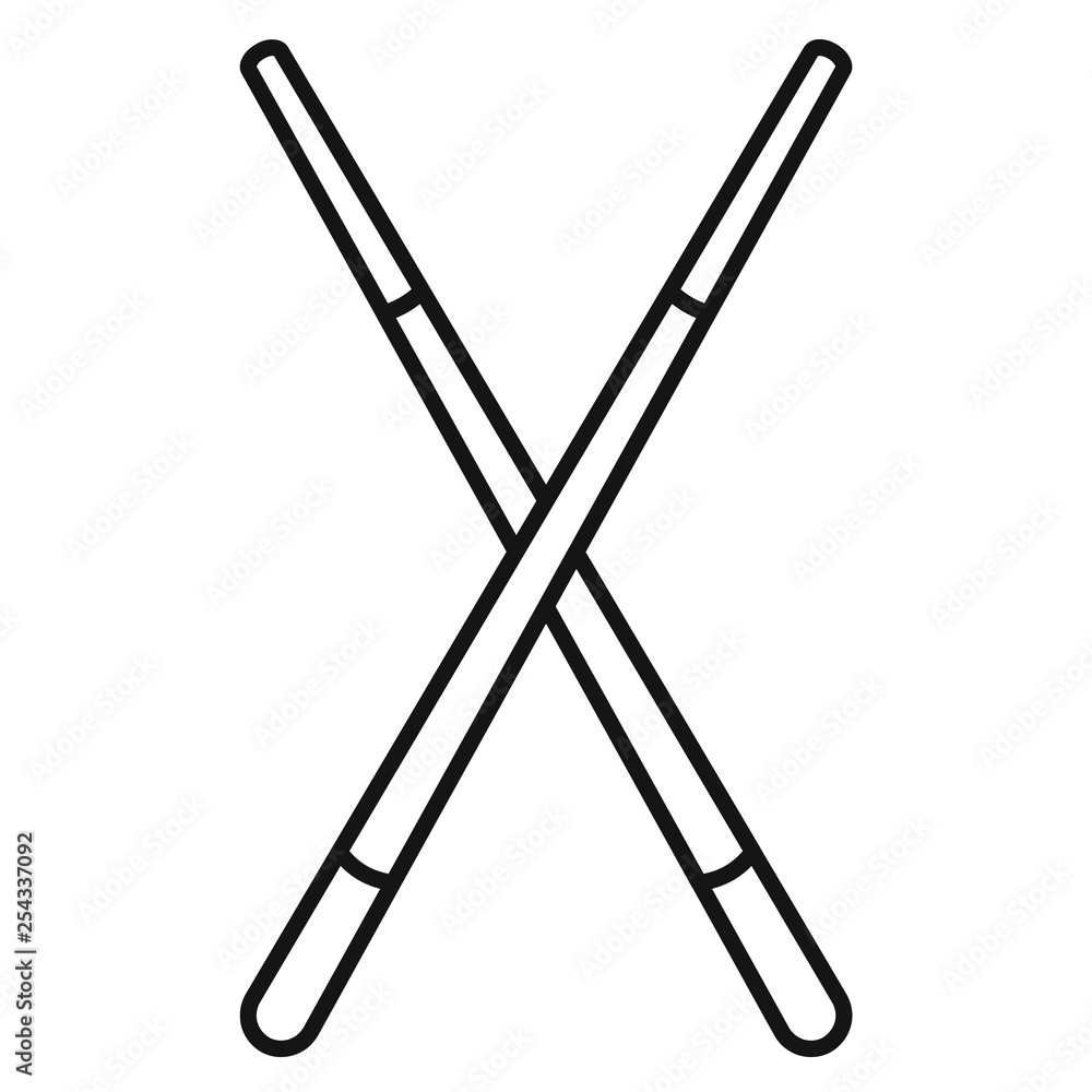Poster chopsticks icon. outline chopsticks vector icon for web design isolated on white background