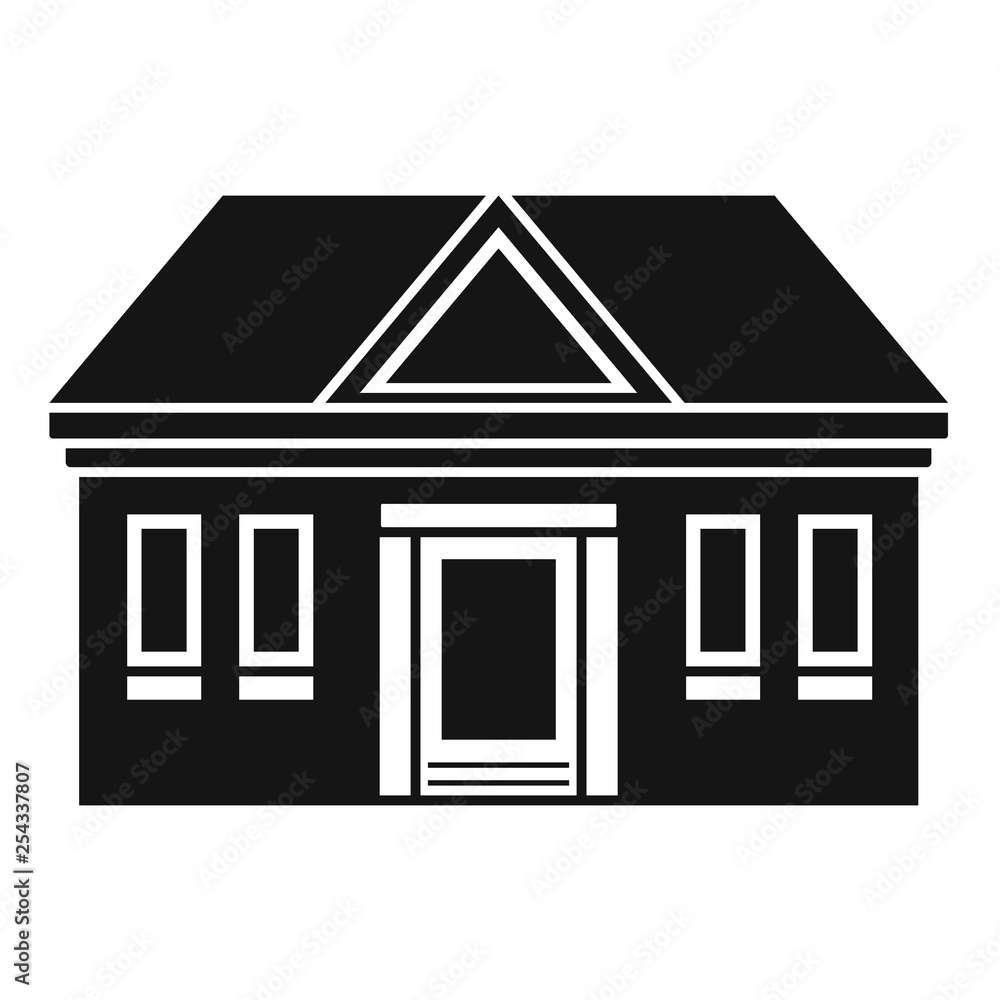 Poster courthouse icon. simple illustration of courthouse vector icon for web design isolated on white back