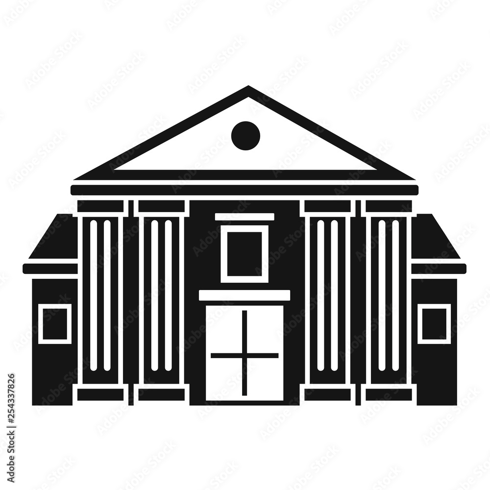 Poster column courthouse icon. simple illustration of column courthouse vector icon for web design isolated
