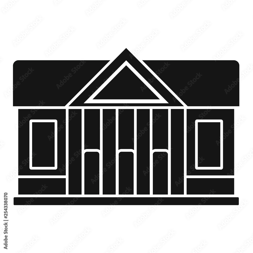 Poster window courthouse icon. simple illustration of window courthouse vector icon for web design isolated