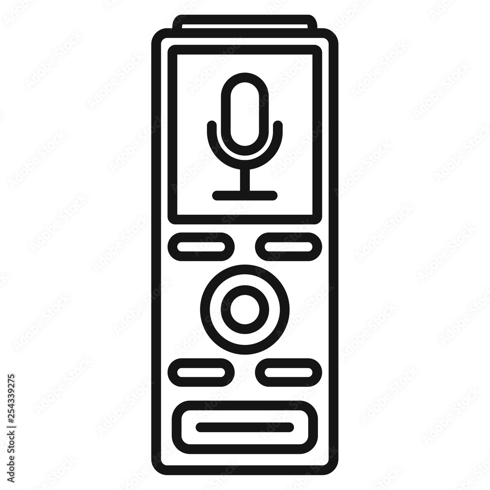 Poster digital dictaphone icon. outline digital dictaphone vector icon for web design isolated on white bac
