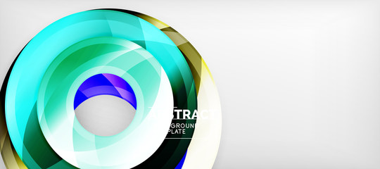 Obraz premium Glossy circles geometric background