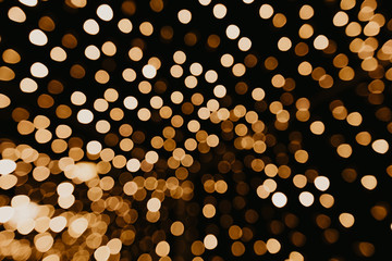 golden  bokeh lights blurred background