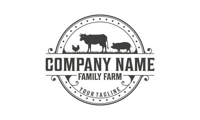 Farm logo design - obrazy, fototapety, plakaty