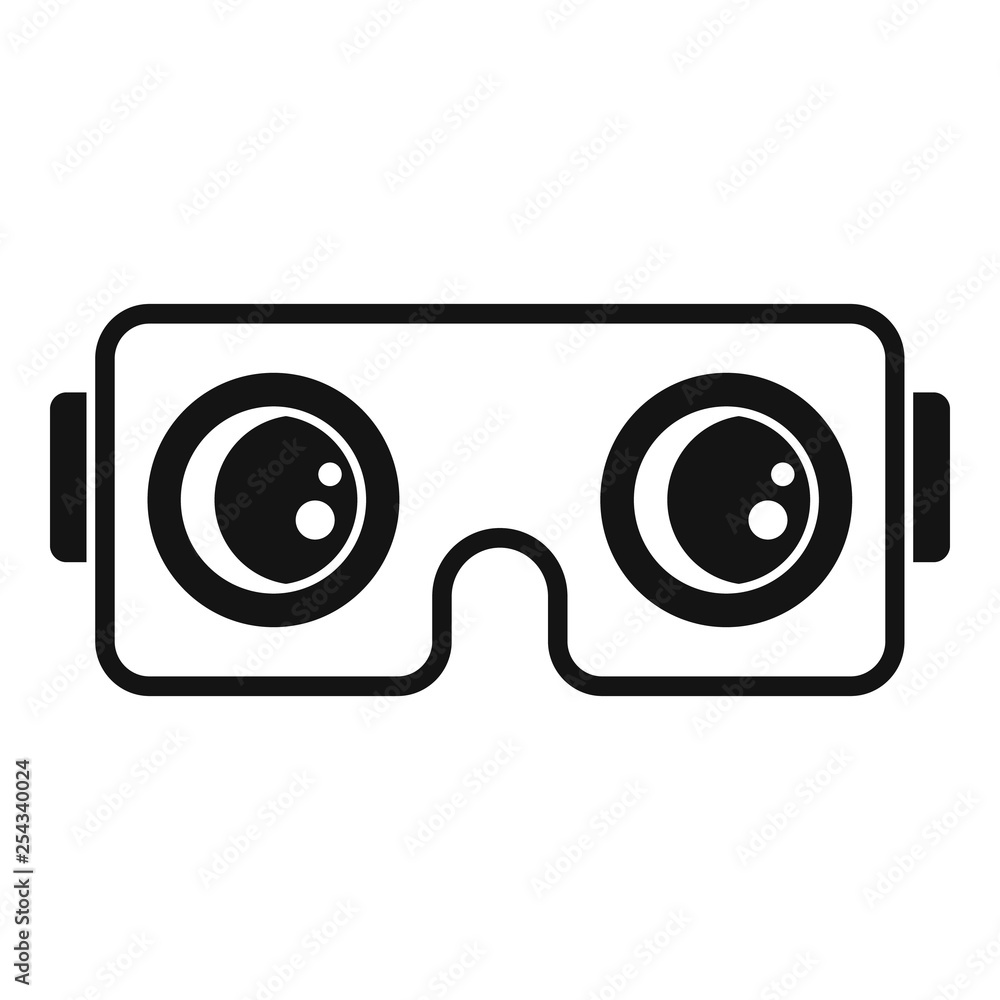 Aufkleber vr game goggles icon. simple illustration of vr game goggles vector icon for web design isolated on 