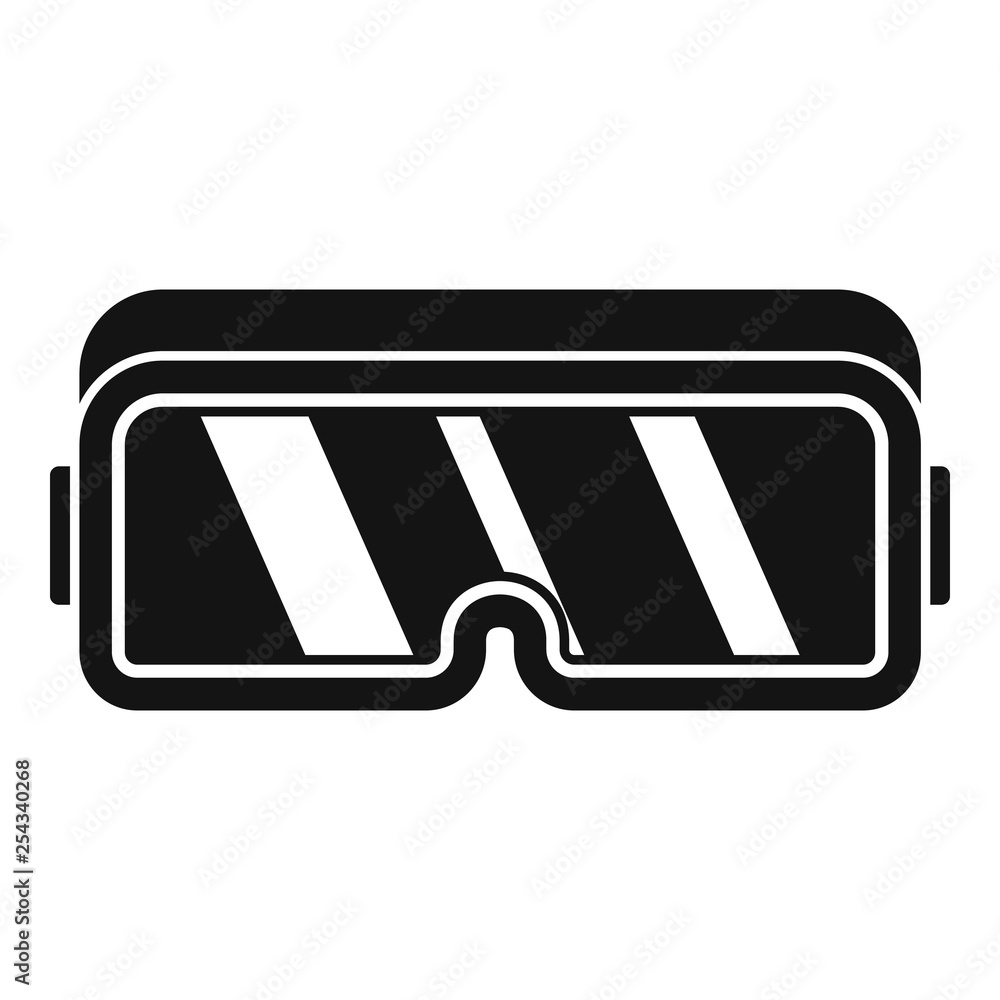 Poster glass game goggles icon. simple illustration of glass game goggles vector icon for web design isolat