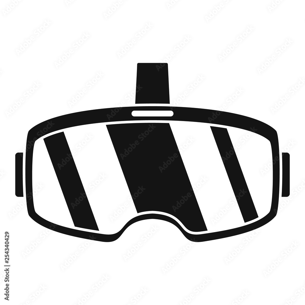 Poster virtual reality headset icon. simple illustration of virtual reality headset vector icon for web des
