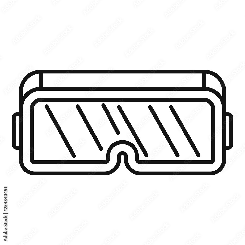 Poster vr game goggles icon. outline vr game goggles vector icon for web design isolated on white backgroun