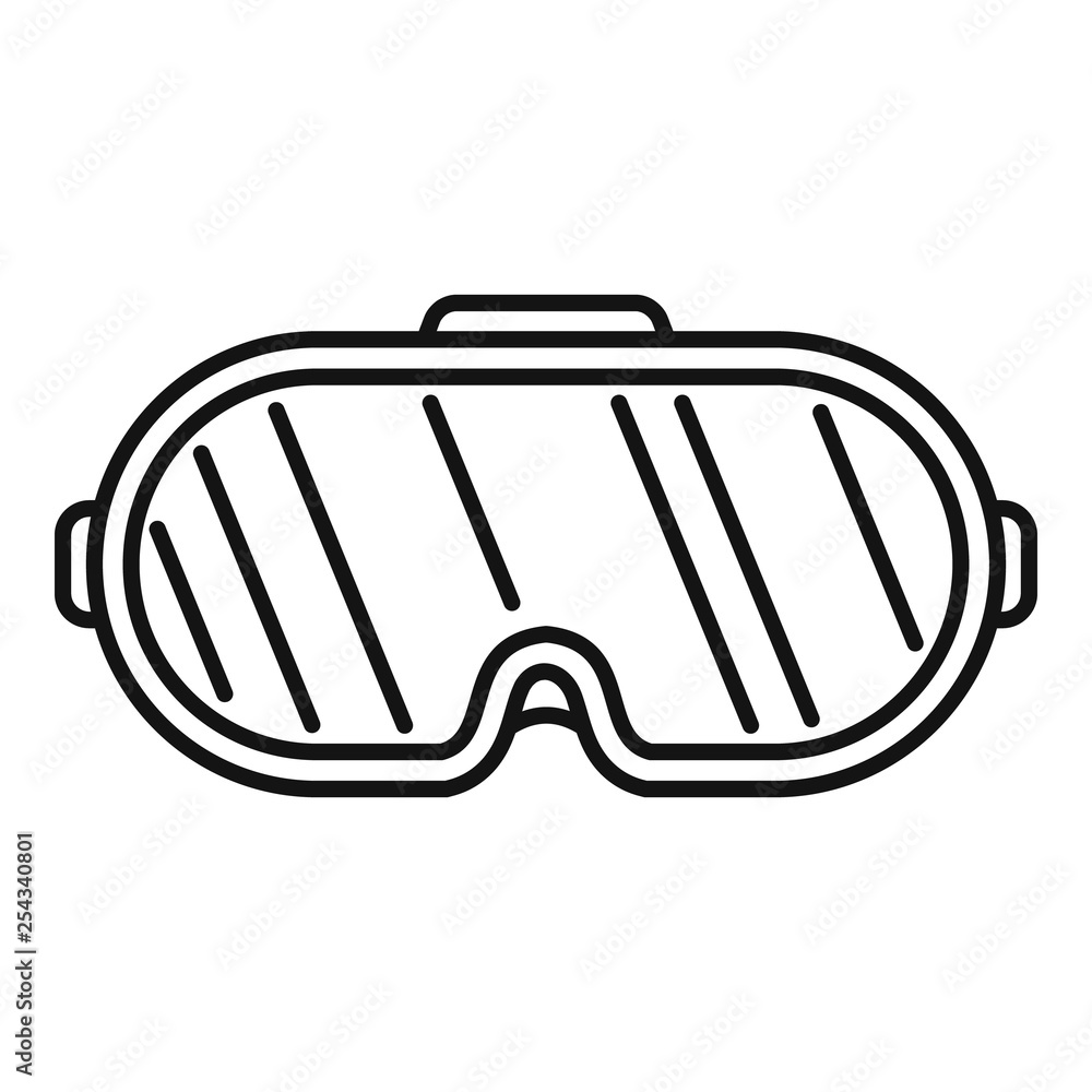Poster virtual reality goggles icon. outline virtual reality goggles vector icon for web design isolated on