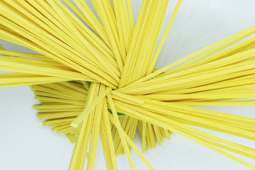 Islam egg noodles background texture.