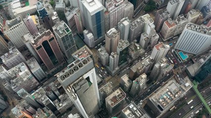 Top view of Hong Kong downtown