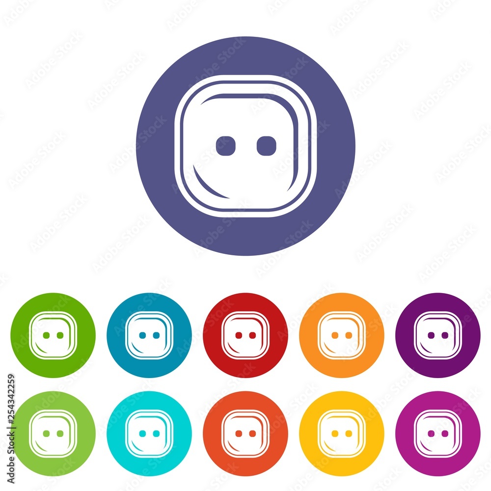 Poster craft button icons color set vector for any web design on white background