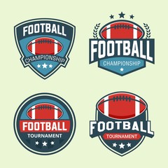 Set of Soccer Football Badge Design Templates