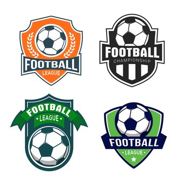 Set of Soccer Football Badge Design Templates