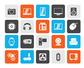different types of electronics icons - vector icon set