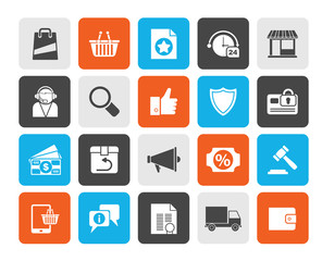 E-commerce and shopping icons - vector icon set