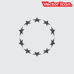 Stars icon isolated sign symbol and flat style for app, web and digital design. Vector illustration.