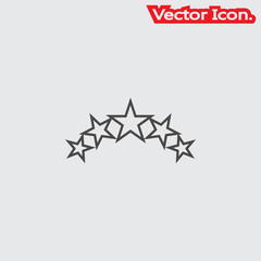 Stars icon isolated sign symbol and flat style for app, web and digital design. Vector illustration.