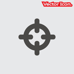 Obraz premium target icon isolated sign symbol and flat style for app, web and digital design. Vector illustration.
