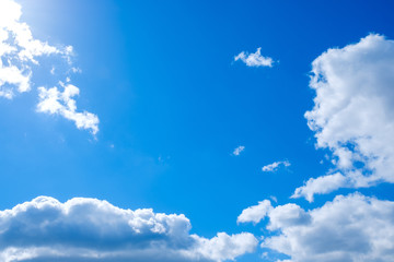 Naklejka na ściany i meble 【写真素材】 青空　空　雲　冬の空　背景　背景素材　1月　コピースペース