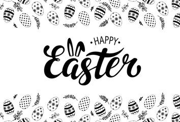 Happy Easter. Hand drawn lettering
