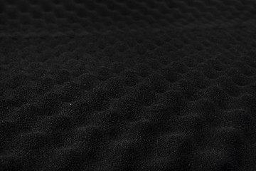Sound proof padding acoustic soft foam grey color double thick panels layers on the recording...
