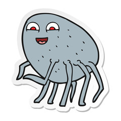 Obraz premium sticker of a cartoon tick