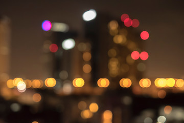 Bokeh from the light on the building.