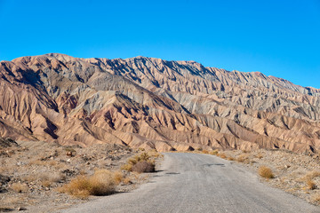 Mountains along the Dasht-e Lut Desert in Iran, taken in January 2019 taken in hdr