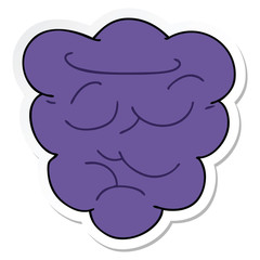 sticker of a quirky hand drawn cartoon berry