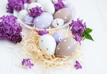 Plate with easter eggs