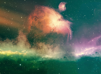 Obraz na płótnie Canvas Abstract space nebula for powerful concept