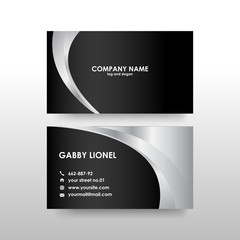 Creative and elegant double sided business card template. Simple and clean design. Creative corporate identity .