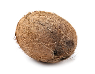 Tasty coconut on white background