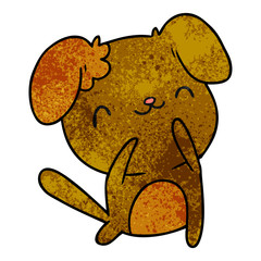 textured cartoon kawaii of a cute dog
