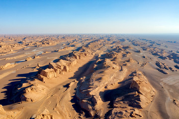 Dasht-e Lut Desert in eastern Iran taken in January 2019 taken in hdr