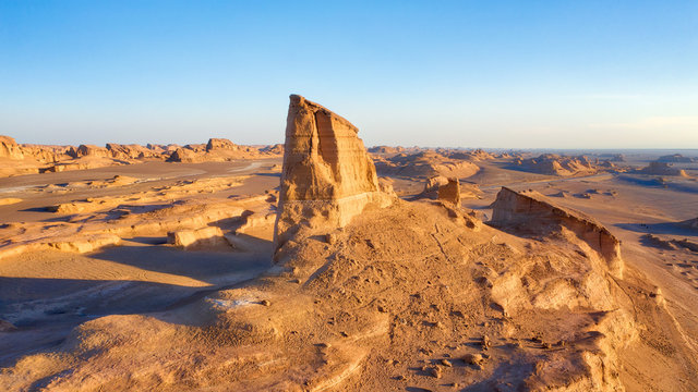 Dasht-e Lut Desert in eastern Iran taken in January 2019 taken in hdr