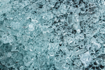 texture of pieces of broken safe glass