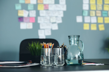 Table in modern office of IT company