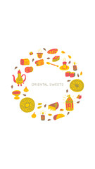Oriental sweets vector