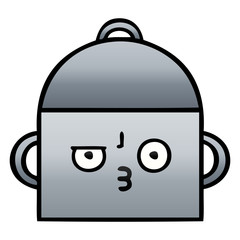 Obraz premium gradient shaded cartoon cooking pot