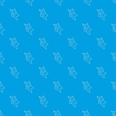 Star pattern vector seamless blue repeat for any use