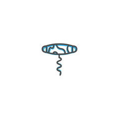 Corckscrew icon design. Gastronomy icon vector illustration