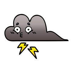 gradient shaded cartoon storm cloud