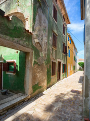 Fototapeta na wymiar Street scene in Osor town, Losinj island, Croatia.